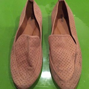 Brown leather 8w flats from Nordstrom